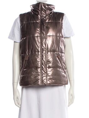 Ramy Brook Metallic Bronze Puffer Vest